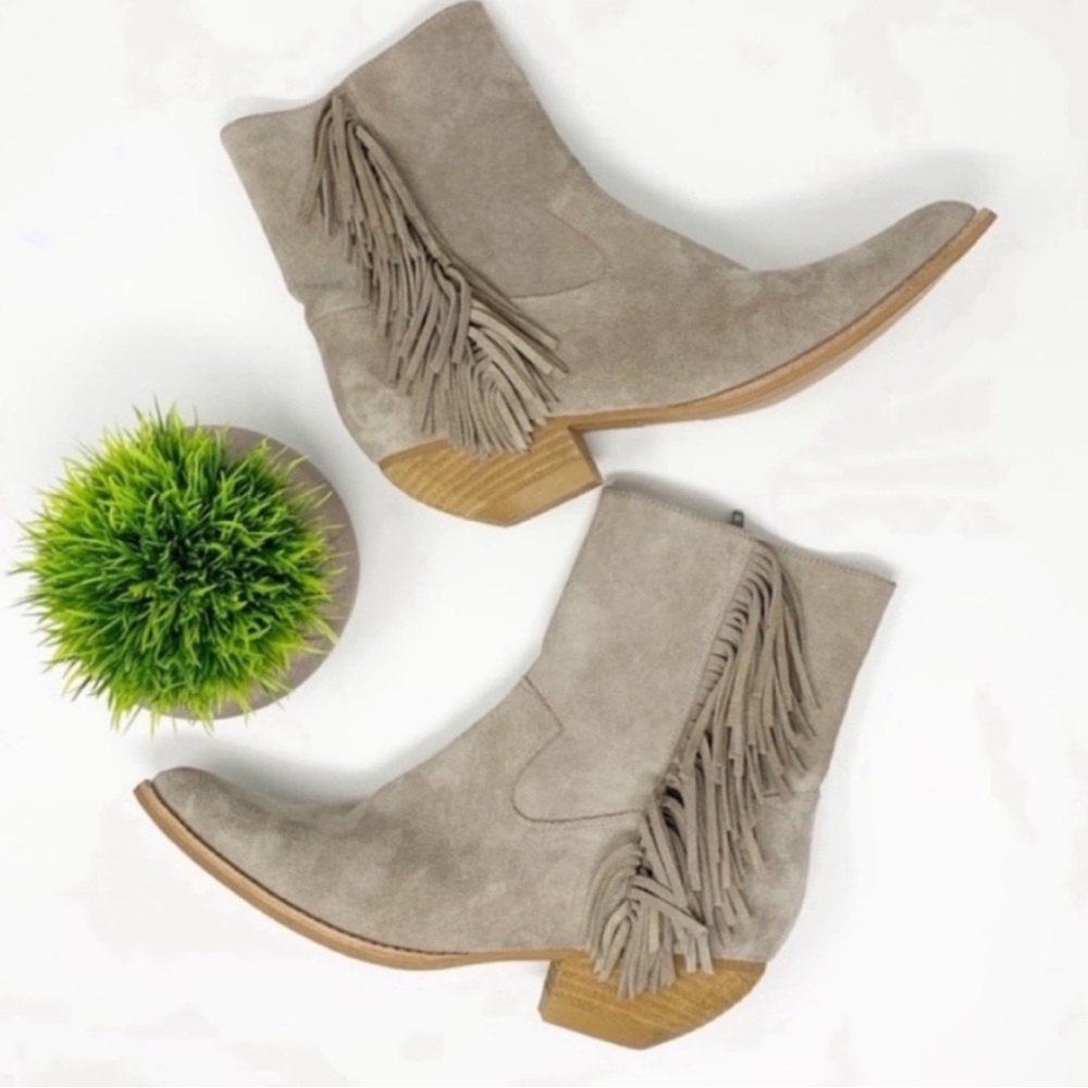 Jeffrey Campbell Hastings Suede Fringe Booties